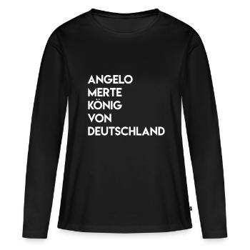 Angelo Merte Roi d'Allemagne - T-shirt manches longues Premium bio Femme - noir - Devant - Julia (174cm)