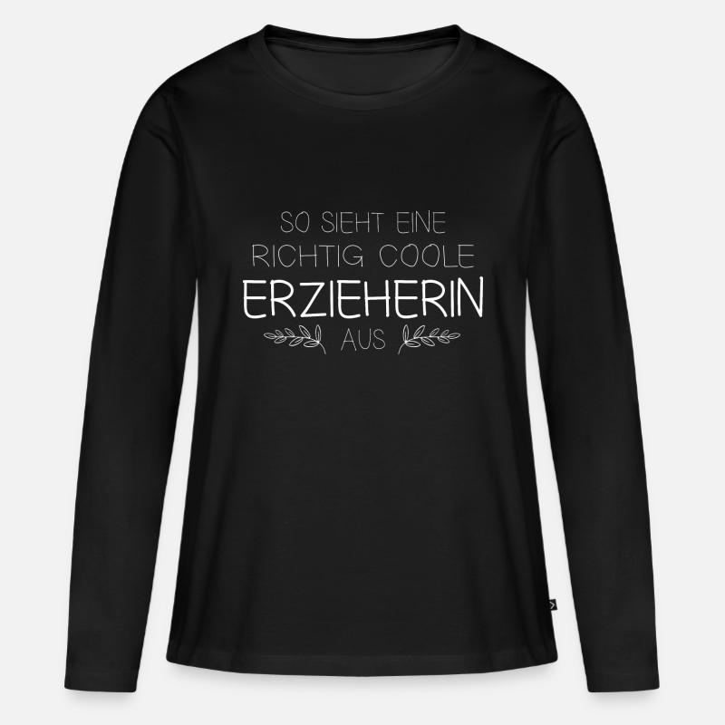 Erzieherin - Erzieher - Abschiedsgeschenk - Frauen Premium Bio Langarmshirt - Schwarz