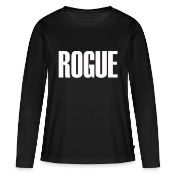 escroc voyou schelm bandit pointu chemise de garçon - T-shirt manches longues Premium bio Femme - noir - Devant - Julia (174cm)