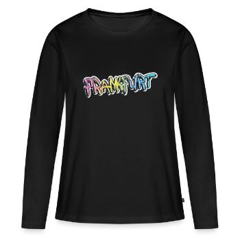 Francfort Allemagne City Graffiti Spray Sprayer - T-shirt manches longues Premium bio Femme - noir - Devant - Julia (174cm)