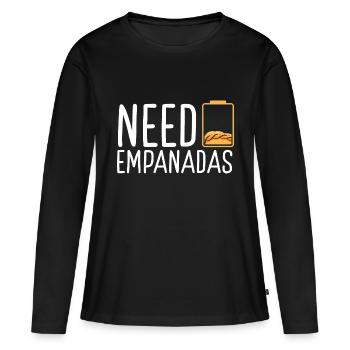 Empanadas Making Need Empanada Hispanic Food - Women's Premium Organic Long Sleeve Shirt - black - Front - Julia (174cm)