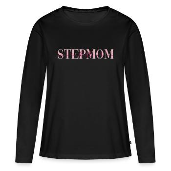 Best Stepmother Gift Family Mama Mom - Women's Premium Organic Long Sleeve Shirt - black - Front - Julia (174cm)