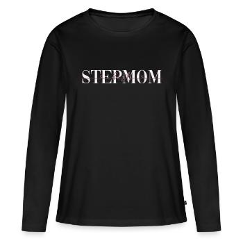 Best Stepmother Gift Family Mama Mom - Women's Premium Organic Long Sleeve Shirt - black - Front - Julia (174cm)