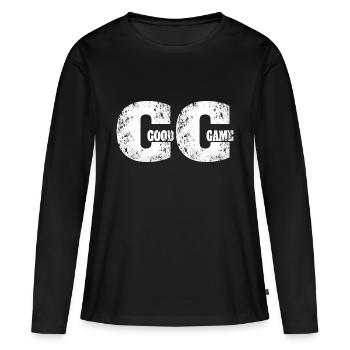 Bon jeu de jeu Zocker Zocken Gamer Gamepad - T-shirt manches longues Premium bio Femme - noir - Devant - Julia (174cm)