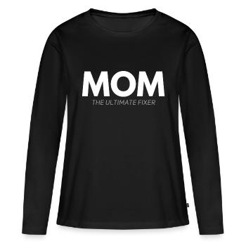 Maman le fixateur ultime - T-shirt manches longues Premium bio Femme - noir - Devant - Julia (174cm)