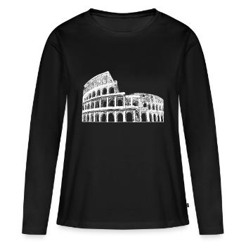 Kolosseum Rom Kolosseum Italien Souvenir Denkmal - Frauen Premium Bio Langarmshirt - Schwarz - Vorne - Julia (174cm)