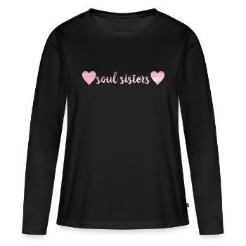 Freundinnen - Soul Sister - Frauen Premium Bio Langarmshirt - Schwarz - Vorne - Julia (174cm)