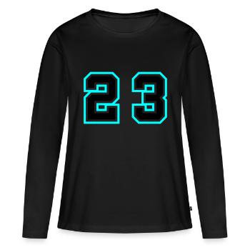 23 Number symbol - Women's Premium Organic Long Sleeve Shirt - black - Front - Julia (174cm)