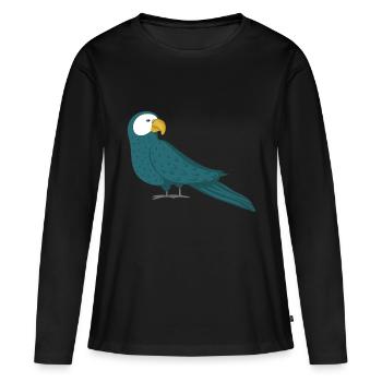Papagei - T-shirt manches longues Premium bio Femme - noir - Devant - Julia (174cm)