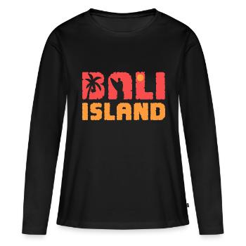 Surf de surf de surf surfergirl Bali Surf surf - T-shirt manches longues Premium bio Femme - noir - Devant - Julia (174cm)
