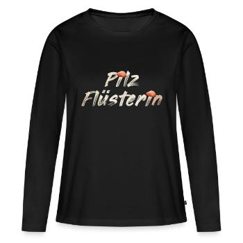 Pilze - Frauen Premium Bio Langarmshirt - Schwarz - Vorne - Julia (174cm)