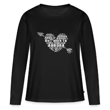 L’Aurora ,Terra Promessa,Adesso Tu, Italo Hit - T-shirt manches longues Premium bio Femme - noir - Devant - Julia (174cm)