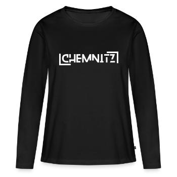 Chemnitz - T-shirt manches longues Premium bio Femme - noir - Devant - Julia (174cm)