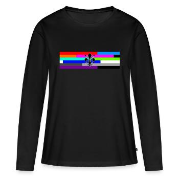 Fleur-de-lis - Women's Premium Organic Long Sleeve Shirt - black - Front - Julia (174cm)