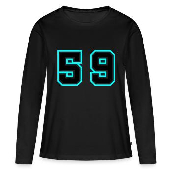 59 Zahl Symbol - Frauen Premium Bio Langarmshirt - Schwarz - Vorne - Julia (174cm)
