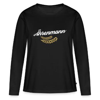 Ährenmann - ear to whom honor is due - Women's Premium Organic Long Sleeve Shirt - black - Front - Julia (174cm)