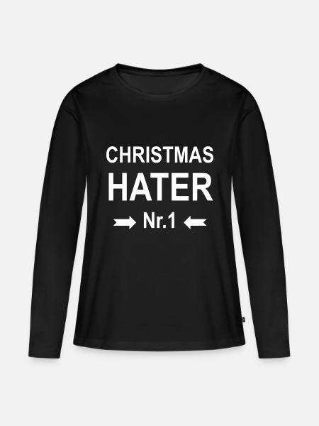 Anti Christmas - Women's Premium Organic Long Sleeve Shirt - black