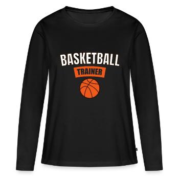 Basketball Trainer Coach - Women's Premium Organic Long Sleeve Shirt - black - Front - Julia (174cm)