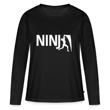Ninja Warrior - Women's Premium Organic Long Sleeve Shirt - black - Front - Julia (174cm)