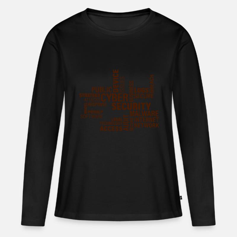 Cyber Security - Frauen Premium Bio Langarmshirt - Schwarz