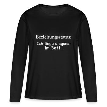 Relationship status - Women's Premium Organic Long Sleeve Shirt - black - Front - Julia (174cm)