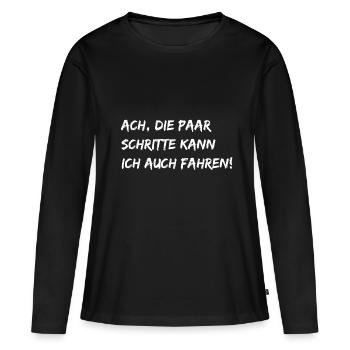 Oh, les quelques étapes ... - T-shirt manches longues Premium bio Femme - noir - Devant - Julia (174cm)
