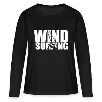 Windsurfing - Surfeurs - T-shirt manches longues Premium bio Femme - noir - Devant - Julia (174cm)