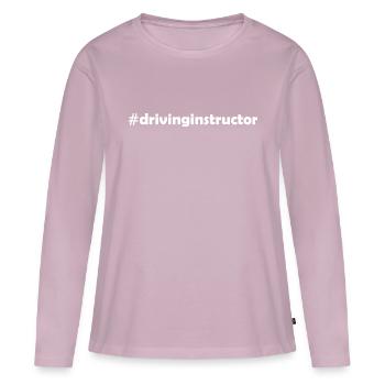 #drivinginstructor - # - Driving Instructor - Driving School - Women's Premium Organic Long Sleeve Shirt - dusky pink - Front - Julia (174cm)
