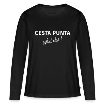 CESTA PUNTA WHAT ELSE - JEU DE PELOTE BASQUE - T-shirt manches longues Premium bio Femme - noir - Devant - Julia (174cm)
