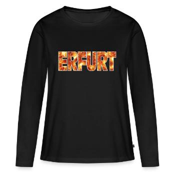 Erfurt - T-shirt manches longues Premium bio Femme - noir - Devant - Julia (174cm)