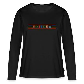 ERITREA - Frauen Premium Bio Langarmshirt - Schwarz - Vorne - Julia (174cm)