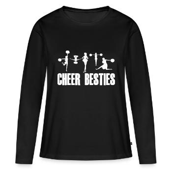 Cheer Besties 4 - T-shirt manches longues Premium bio Femme - noir - Devant - Julia (174cm)