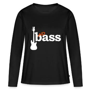 Bass badass - T-shirt manches longues Premium bio Femme - noir - Devant - Julia (174cm)