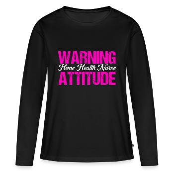 Health Assistance Home Nursing Nurse - Women's Premium Organic Long Sleeve Shirt - black - Front - Julia (174cm)