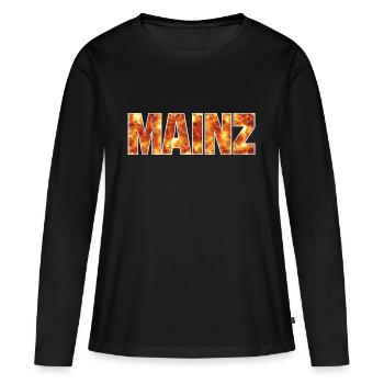 Mayence - T-shirt manches longues Premium bio Femme - noir - Devant - Julia (174cm)