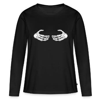 Halloween Hands - Women's Premium Organic Long Sleeve Shirt - black - Front - Julia (174cm)