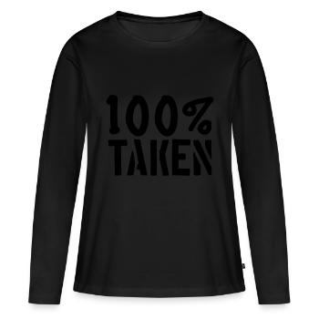 100 pour cent taken pardon amour amour couple pae - T-shirt manches longues Premium bio Femme - noir - Devant - Julia (174cm)