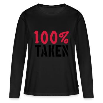 100 pour cent taken pardon amour amour couple pae - T-shirt manches longues Premium bio Femme - noir - Devant - Julia (174cm)