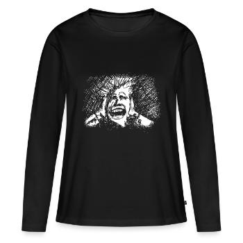 T-shirt d'horreur! - T-shirt manches longues Premium bio Femme - noir - Devant - Julia (174cm)