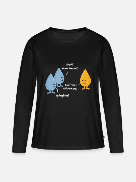 Biologie Biolehrer Lustig Lustige Sprüche Geschenk - Frauen Premium Bio Langarmshirt - Schwarz