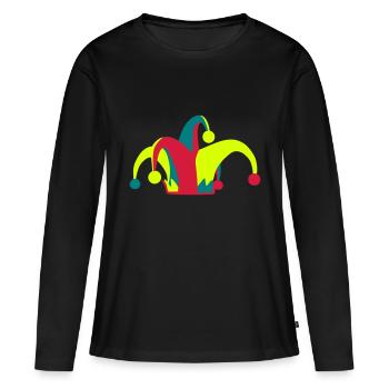 Jongleur - T-shirt manches longues Premium bio Femme - noir - Devant - Julia (174cm)