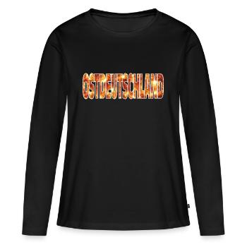Est - T-shirt manches longues Premium bio Femme - noir - Devant - Julia (174cm)
