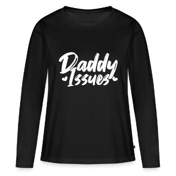 Complexe paternel chez les femmes - T-shirt manches longues Premium bio Femme - noir - Devant - Julia (174cm)