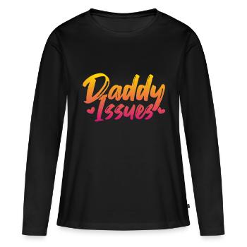 Complexe paternel chez les femmes - T-shirt manches longues Premium bio Femme - noir - Devant - Julia (174cm)