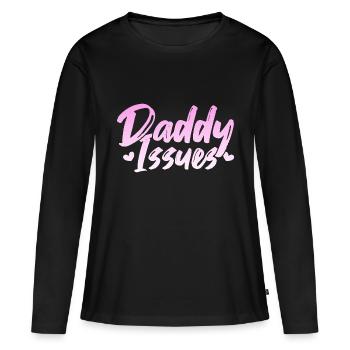 Complexe paternel chez les femmes - T-shirt manches longues Premium bio Femme - noir - Devant - Julia (174cm)