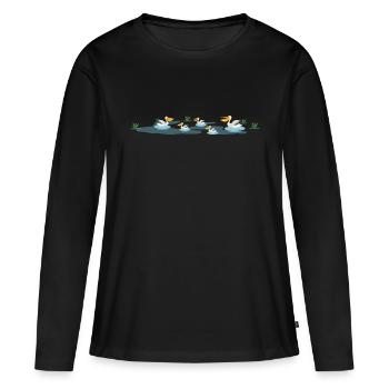 Safari Zoo Animal Safari Zoo - T-shirt manches longues Premium bio Femme - noir - Devant - Julia (174cm)