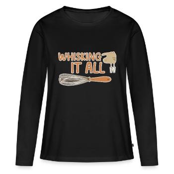 Fouetter tout 4 - T-shirt manches longues Premium bio Femme - noir - Devant - Julia (174cm)