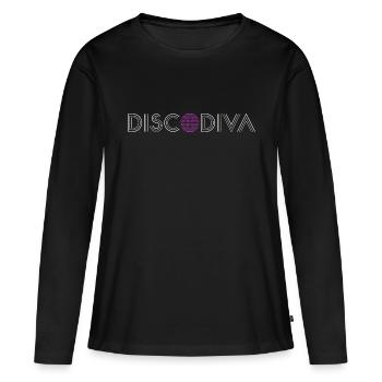 Disco Diva - Women's Premium Organic Long Sleeve Shirt - black - Front - Julia (174cm)