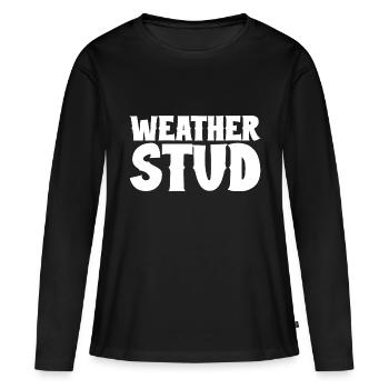 Weather Stud - Frauen Premium Bio Langarmshirt - Schwarz - Vorne - Julia (174cm)
