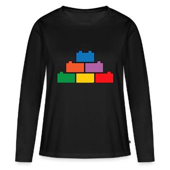 Brick Builder Brick Building Master Builder - Women's Premium Organic Long Sleeve Shirt - black - Front - Julia (174cm)